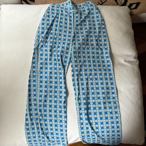 Wild Fable High Rise Vintage Wide Leg Pant Blue Checkered